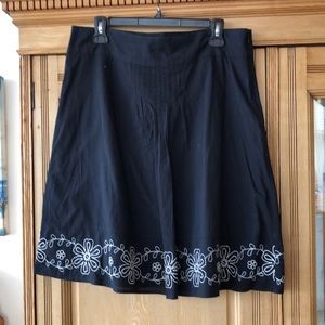 G.H.Bass black cotton skirt size 10